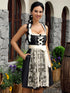 Schwarzer Dirndl Zweiteiler mit Jacquard Muster für Hochzeiten & Feiern